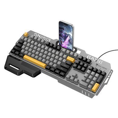 Игровая клавиатура HOCO GM702 проводная клавиатура с rgb подсветкой клавиатура с подставкой для запястий полноразмерная клавиатура