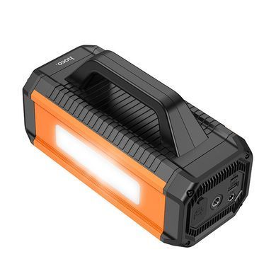 Пускозарядное устройство бустер для авто 10000mAh с компрессором HOCO QS4 Черно-оранжевый