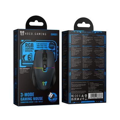Игровая мышь HOCO GM651 компьютерная мышка беспроводная мышь с RGB подсветкой