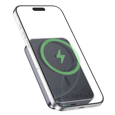 Павербанк 20Вт с зарядкой MagSafe 10000mAh HOCO J160A Type-C Серый