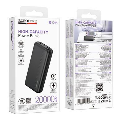 Павербанк 20000 повербанк 20000 BOROFONE BJ90A power bank для роутера павер банк 20000