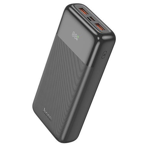 Павербанк PowerBank зі швидкою зарядкою 22.5W 20000mAh HOCO J121A 2USB/1Type-C, 22.5W+PD20W Чорний