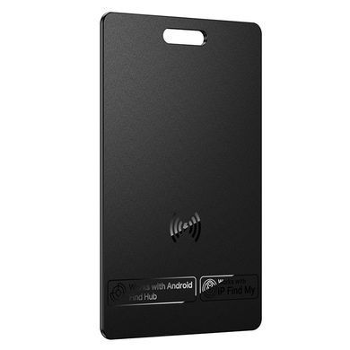 Трекер в формате карточки для поиска кошелька, вещей HOCO E102 100mAh Черный, Чорний