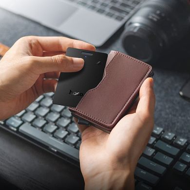 Трекер в формате карточки для поиска кошелька, вещей HOCO E102 100mAh Черный, Чорний