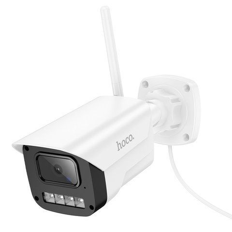 Внешняя HD камера уличная HOCO D4 с ночным видением, водонепроницаемостью IP65 и Full HD 1920x1080 Белый