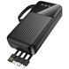Павербанк 20000mAh з вбудованими кабелями Lightning, Type-C, Micro-USB, USB BOROFONE BJ76A 2USB Чорний