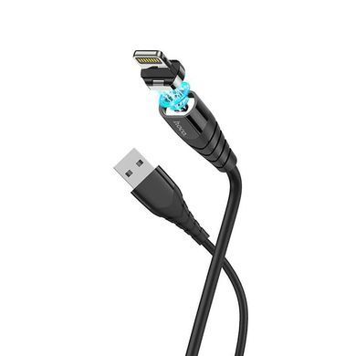 Кабель магнитный Lightning Apple Iphone HOCO X63 100см, 2.4A Черный