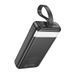 Павербанк PowerBank зі швидкою зарядкою та ліхтарем 30000mAh HOCO J123B 3USB/1Type-C, 22.5W+PD20W Чорний