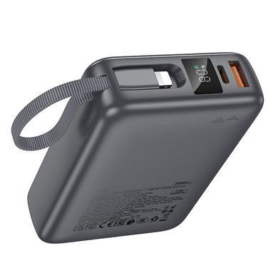Павербанк 20000 повербанк 20000 з швидкою зарядкою PD20W HOCO Q39 power bank з кабелем Type-C Lightning павер банк 20000