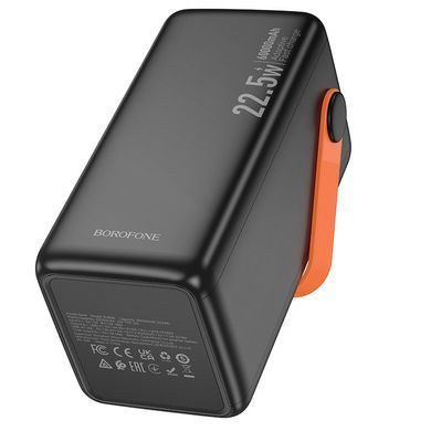 Павербанк повербанк 60000mAh зі швидкою зарядкою 22.5W та ліхтарем BOROFONE BJ66B 2USB/1Type-C Чорний